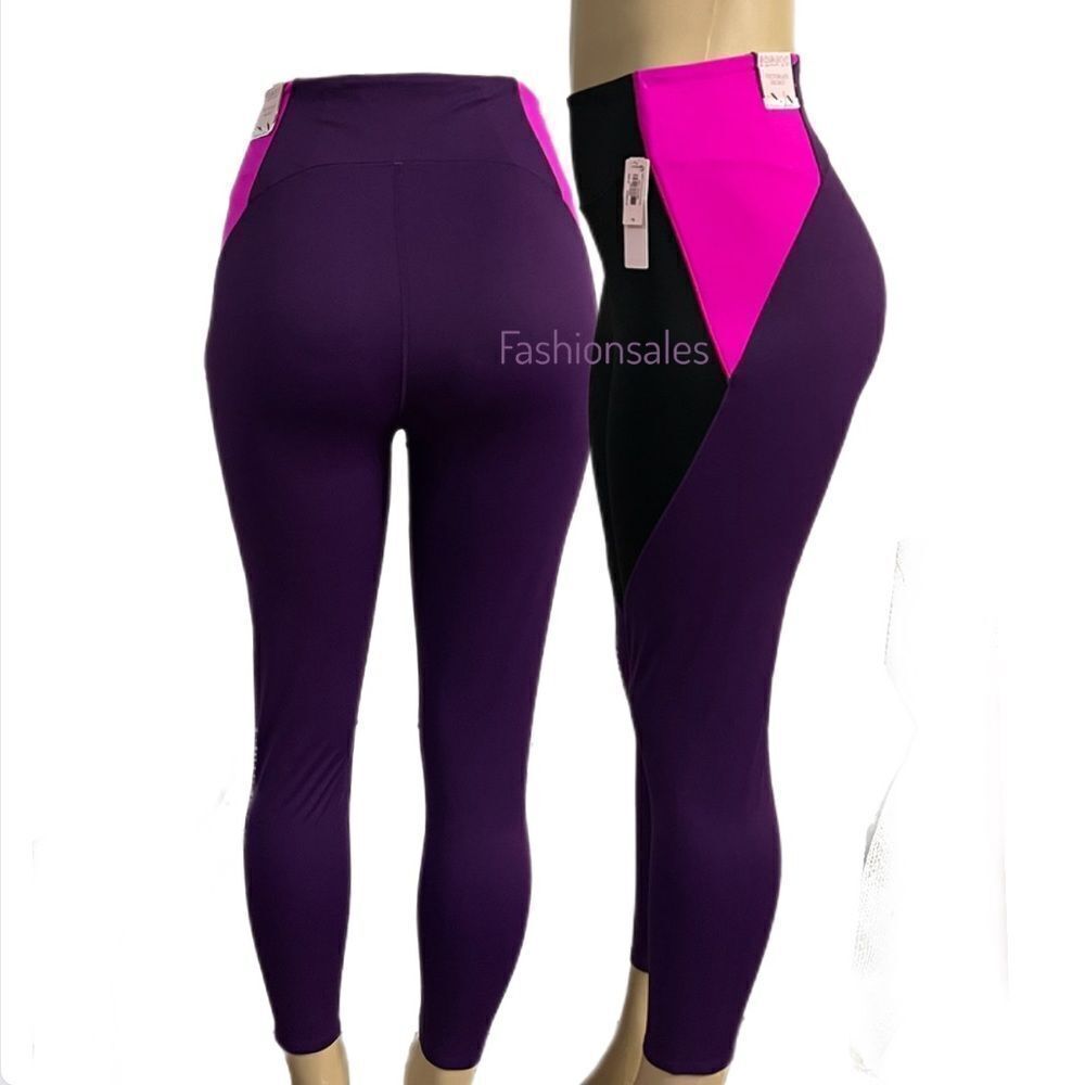 Victorias Secret High Rise 7/8 length Legging 24” inseam Sports purple pink 16